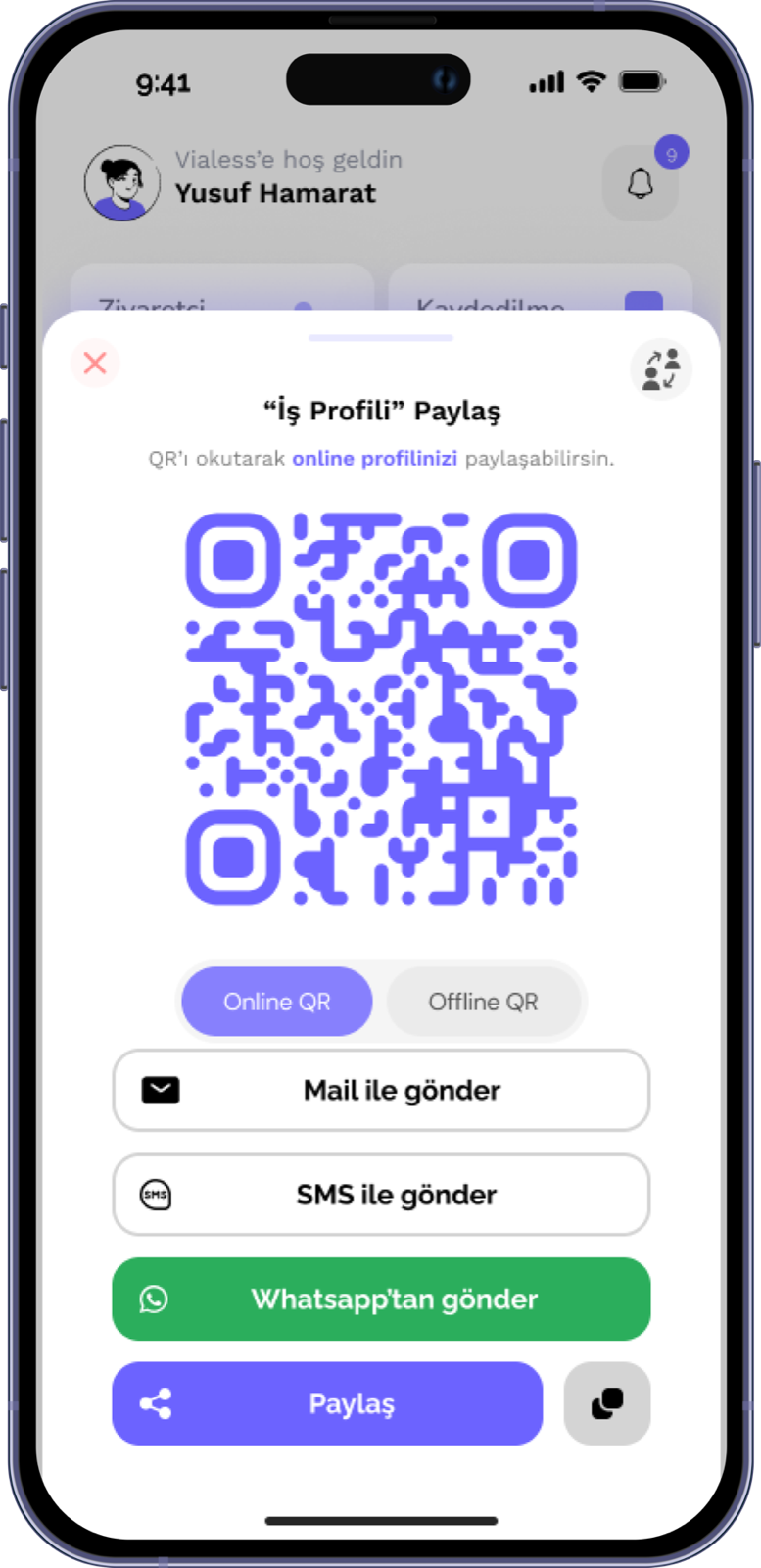 QR ile Paylaşım